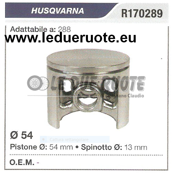 R170289 PISTONE COMPLETO HUSQVARNA 288 MOTOSEGA Ø 54 SPINOTTO 13