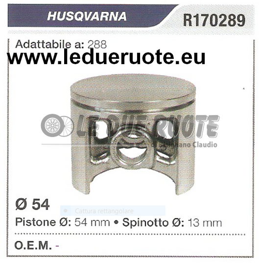 R170289 PISTONE COMPLETO HUSQVARNA 288 MOTOSEGA Ø 54 SPINOTTO 13