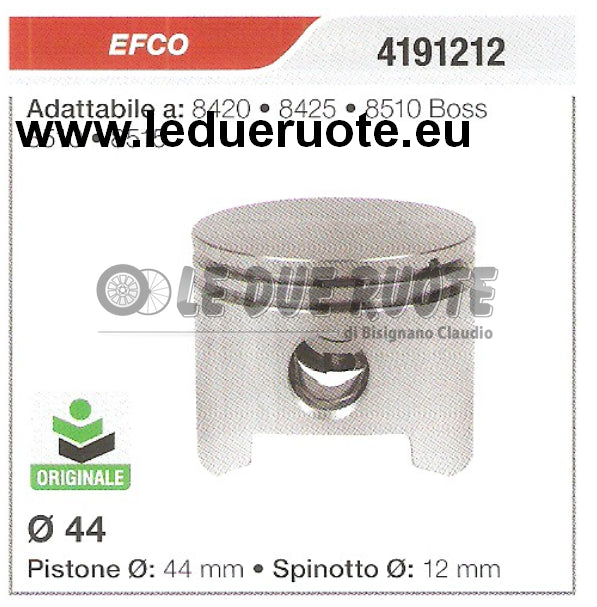 4191212 PISTONE COMPLETO EFCO 8510 8515 ORIGINALE DECESPUGLIATORE Ø 44 SPIN 12