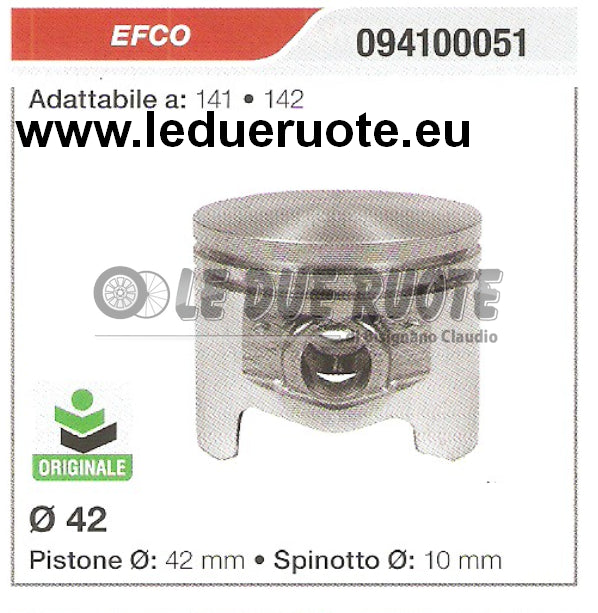 094100051 PISTONE COMPLETO EFCO 141 142 ORIGINALE MOTOSEGA Ø 42 SPIN 10