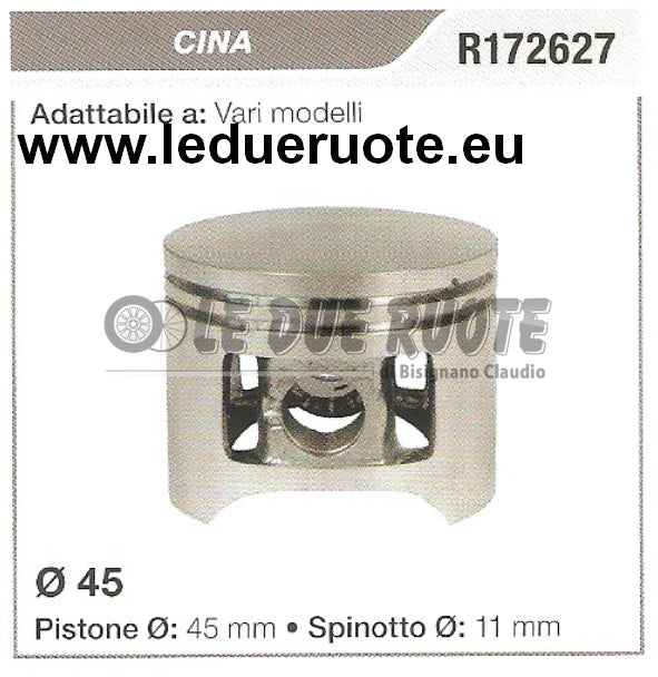 R172627 PISTONE COMPLETO CINESE VARI MODELLI MOTOSEGA DECESPUGLIATORE Ø 45