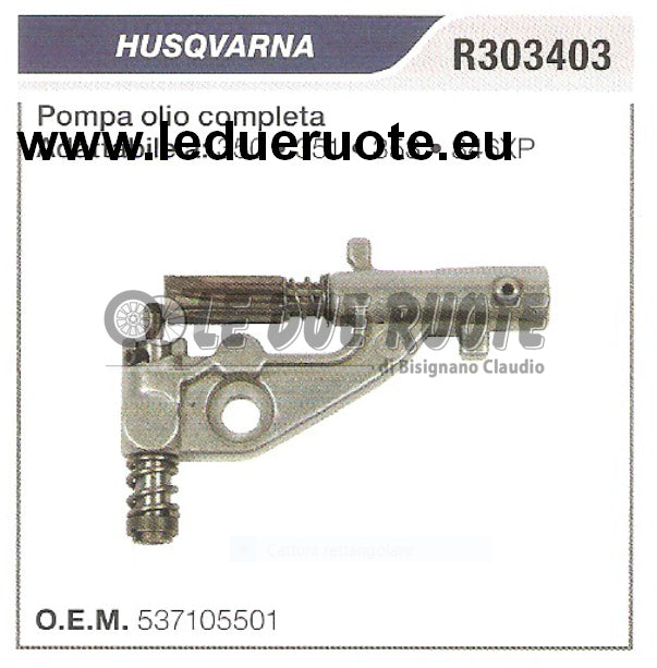 537105501 POMPA OLIO COMPLETA MOTOSEGA HUSQVARNA 350 351 353 346XP ALTA QUALITÀ