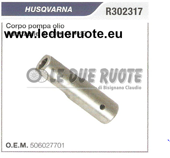 506027701 CORPO POMPA OLIO MOTOSEGA HUSQVARNA 40 45 49 ALTA QUALITÀ
