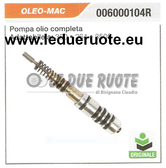 006000104R POMPA OLIO COMPLETA MOTOSEGA OLEO MAC 350 264 350S HQ ORIGINALE
