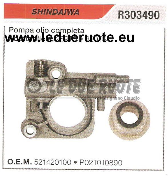 521420100 POMPA OLIO COMPLETA MOTOSEGA SHINDAIWA 269TS 320TS ALTA QUALITÀ