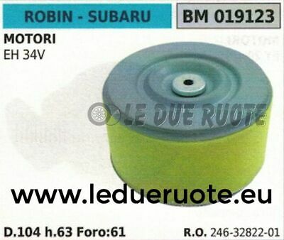 2463282201 FILTRO ARIA COMPLETO MOTORE ROBIN SUBAR EH 34V 104x63x61