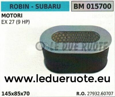 2793260707 FILTRO ARIA COMPLETO elemento MOTORE ROBIN SUBAR EX 27 9HP 145x85x70