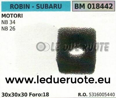 52136005440 SPUGNA FILTRO ARIA MOTORE SUBAR ROBIN NB26 NB34 30x30x30