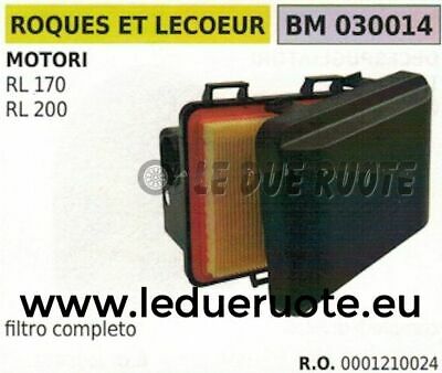 0001210024 FILTRO ARIA COMPLETO MOTORE ROQUES ET LECOEUR RL 170 200