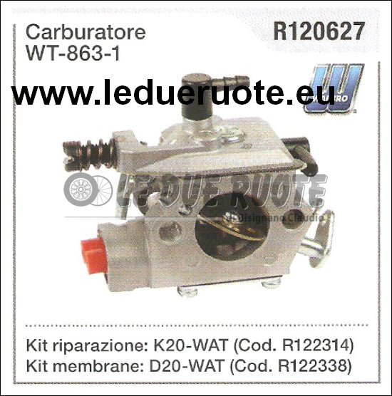 R120627 CARBURATORE A MEMBRANA WALBRO WT-863-1
