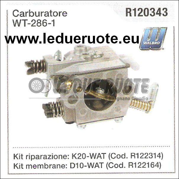 R120343 CARBURATORE A MEMBRANA WALBRO WT - 286 - 1