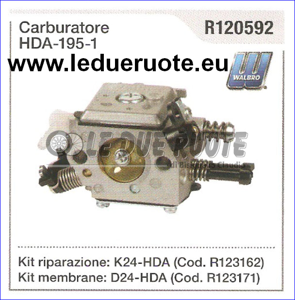 R120592 CARBURATORE A MEMBRANA WALBRO HDA - 195 - 1