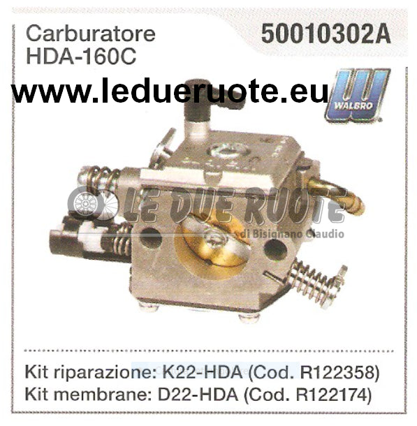 50010302A CARBURATORE A MEMBRANA WALBRO HDA - 160C