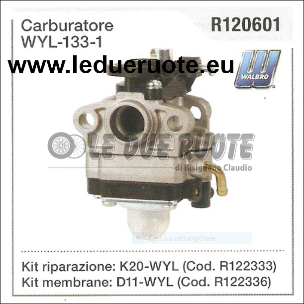 R120601 CARBURATORE A MEMBRANA WALBRO WYL - 133 - 1