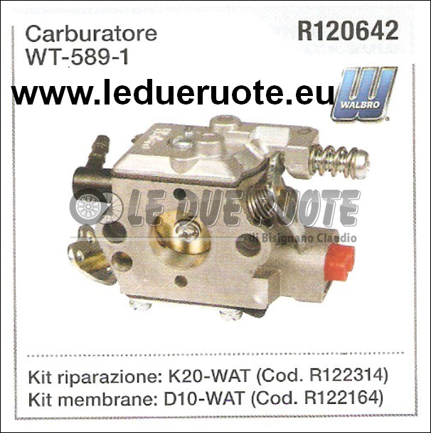 R120642 CARBURATORE A MEMBRANA WALBRO WT - 589 - 1