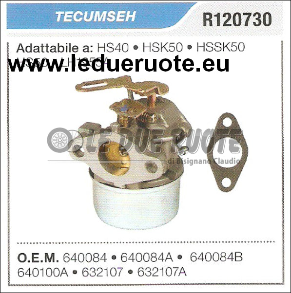 640084 CARBURATORE A VASCHETTA TECUMSEH HS40 HSK50 HSSK50 HS50 LH1955A