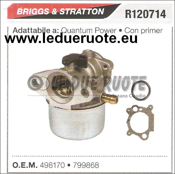 799868 CARBURATORE A VASCHETTA BRIGGS & STRATTON QUANTUM POWER CON PRIMER