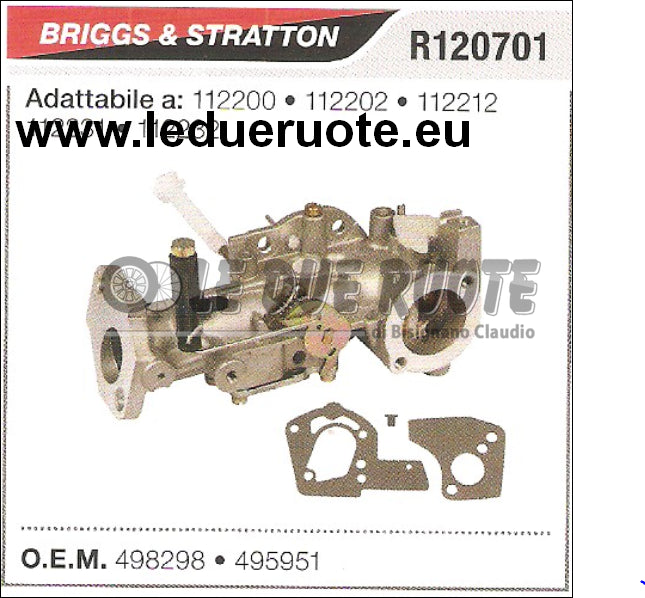 495951 CARBURATORE A VASCHETTA BRIGGS & STRATTON 112231 112232 112200