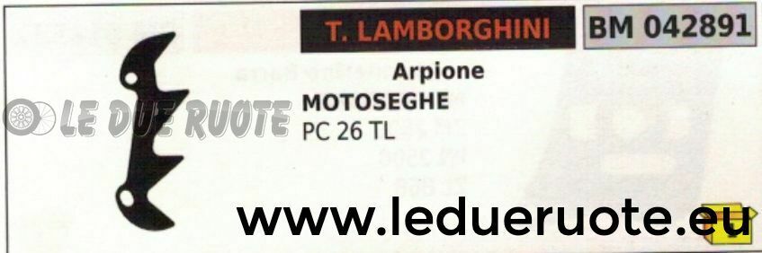 ARPIONE ROSTRO MOTOSEGA TONINO LAMBORGHINI PC 26 TL