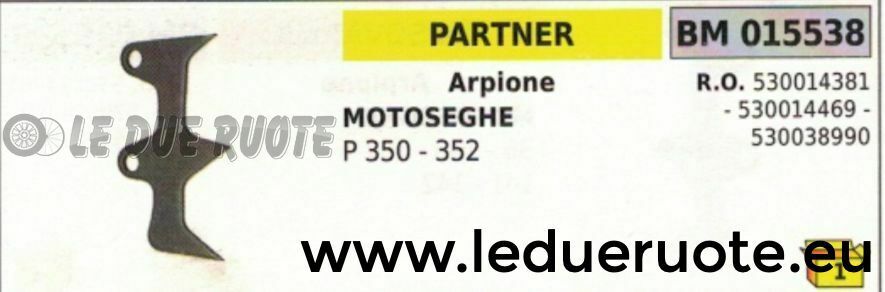 530014381 530014469 530038990 ARPIONE ROSTRO MOTOSEGA PARTNER P 350 352