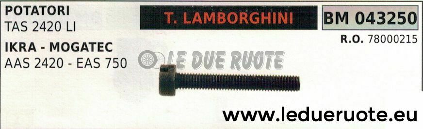 78000215 VITE TENDICATENA TIRACATENA POTATORE MOTOSEGA LAMBORGHINI TAS 2420LI