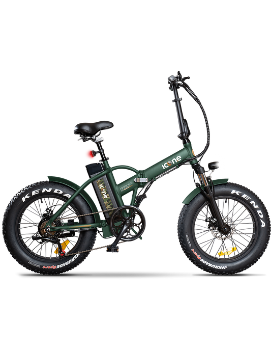 BICI BICICLETTA ELETTRICA FATBIKE RICHIUDIBILE ICONE MARINES GREEN 20"