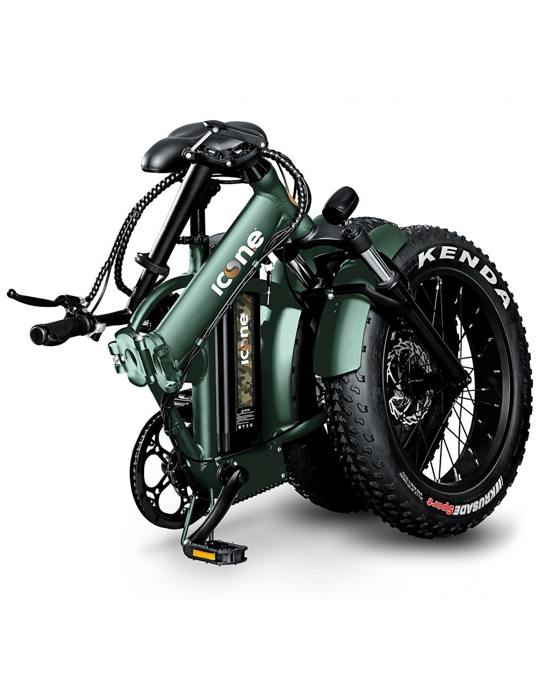 BICI BICICLETTA ELETTRICA FATBIKE RICHIUDIBILE ICONE MARINES GREEN 20"