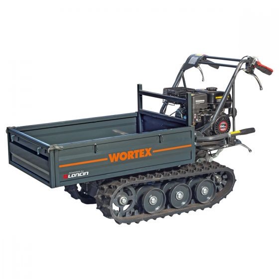 MOTOCARRIOLA CINGOLATA WORTEX SFL 300 MOTORE LONCIN G200 6,5HP 196cc BENZINA 300Kg
