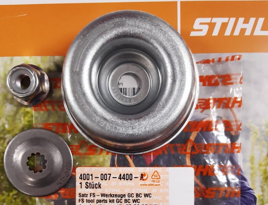 40010074400 KIT ATTACCHI DISCO PER DECESPUGLIATORE STIHL (Dado + Flangia + Coppa)
