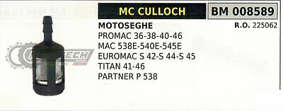 225062 PESCAGGIO FILTRO OLIO MOTOSEGA MccULLOCH PARTNER P 538