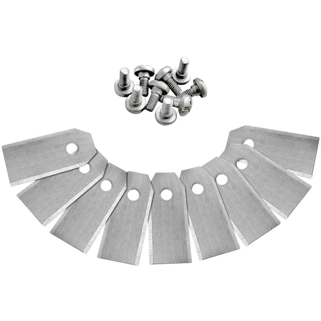 KIT 9 LAME IN ACCIAIO PER ROBOT RASAERBA Cramer, Greenworks, Powerworks 860809
