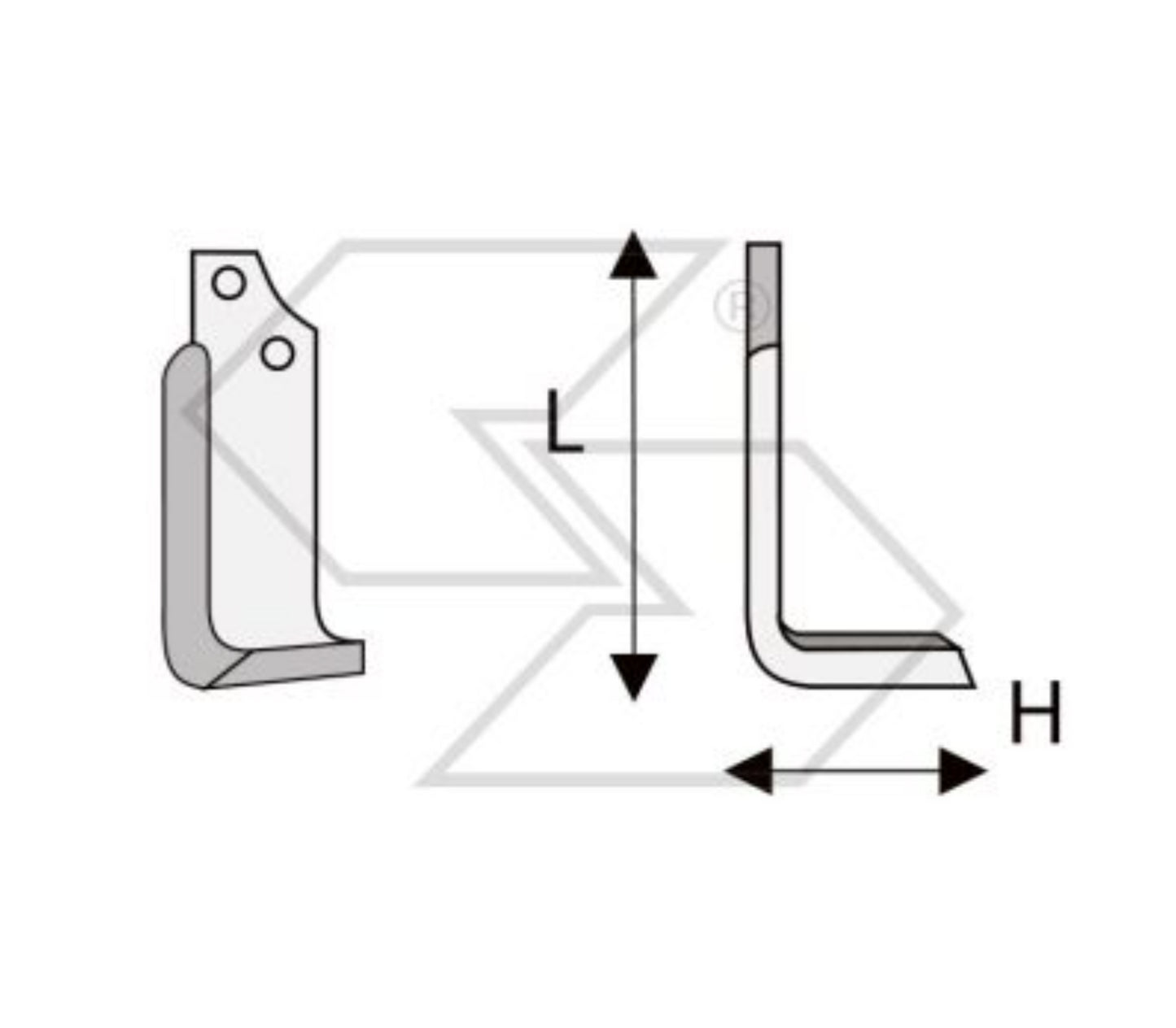 20 x ZAPPETTE ZAPPE SQ FRESA MASCHIO A-E H115 L194 PIATTO 60x6 INTERASSE FORI 44
