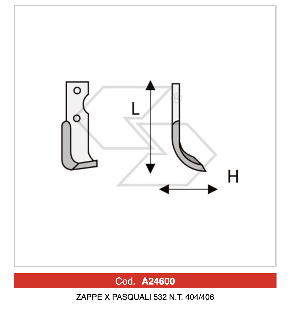 20 x ZAPPETTE ZAPPE MOTOZAPPA MOTOCOLTIVATORE PASQUALI 404 406 H80 L188 30x6