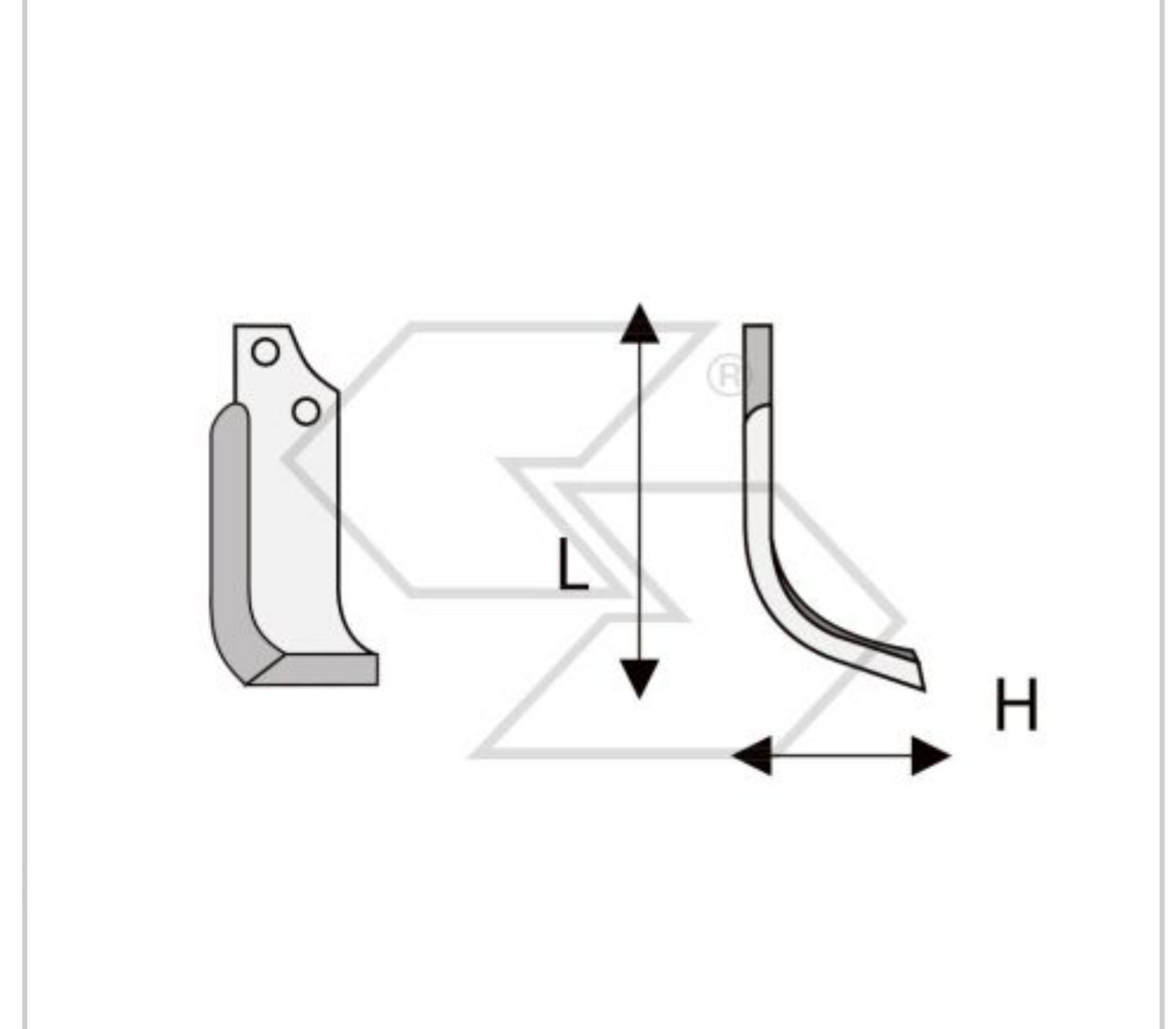 20 x ZAPPETTE ZAPPE FRESA MASCHIO A-E-H H110 L193 PIATTO 70x6 FORI INTER 44