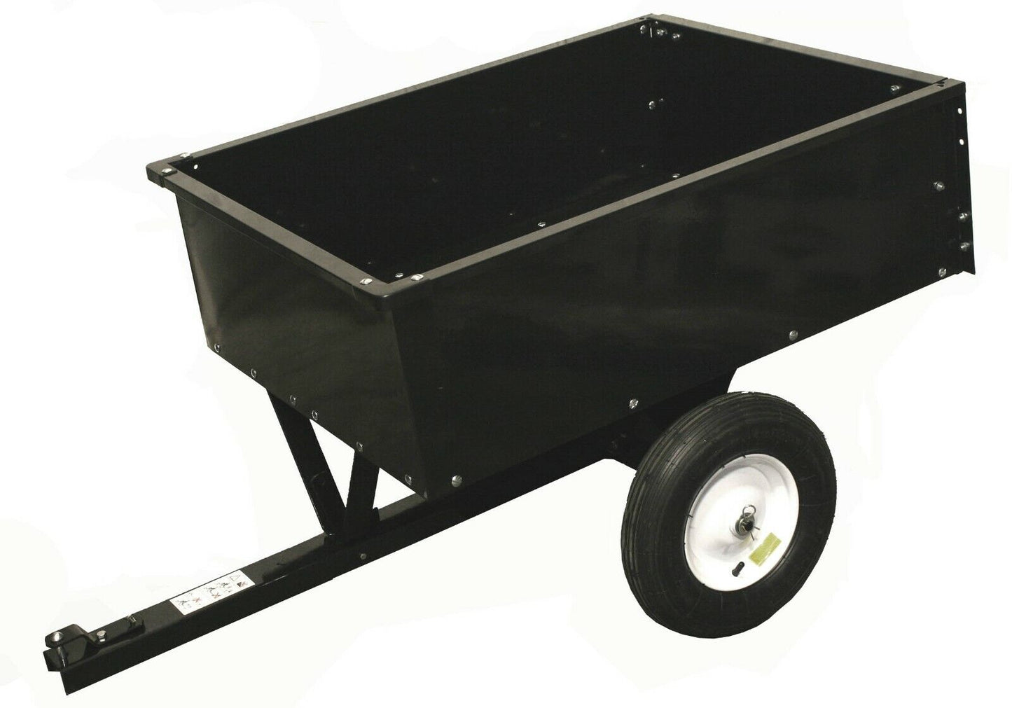 Carrello ribaltabile per trattorino rasaerba in metallo, dimensioni 103x78x32 cm