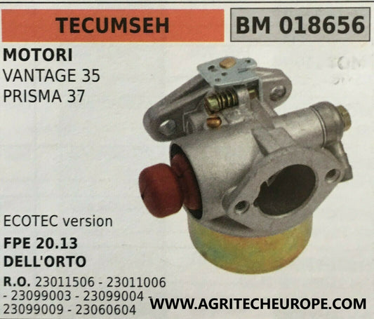 23099004 CARBURATORE DELL'ORTO PER RASAERBA MOTORE TECUMSEH VANTAGE 35 PRISMA 37