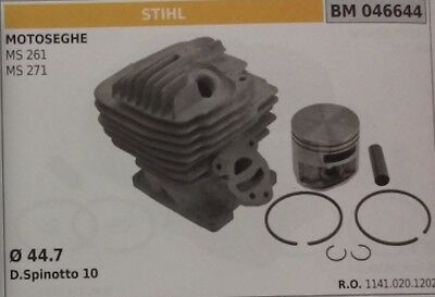 11410201202 KIT CILINDRO E PISTONE COMPLETO FASCE MOTOSEGA STIHL MS 261 Ø 44.7