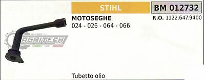 11226479400 TUBO PER POMPA OLIO MOTOSEGA STIHL 024 026 064 066