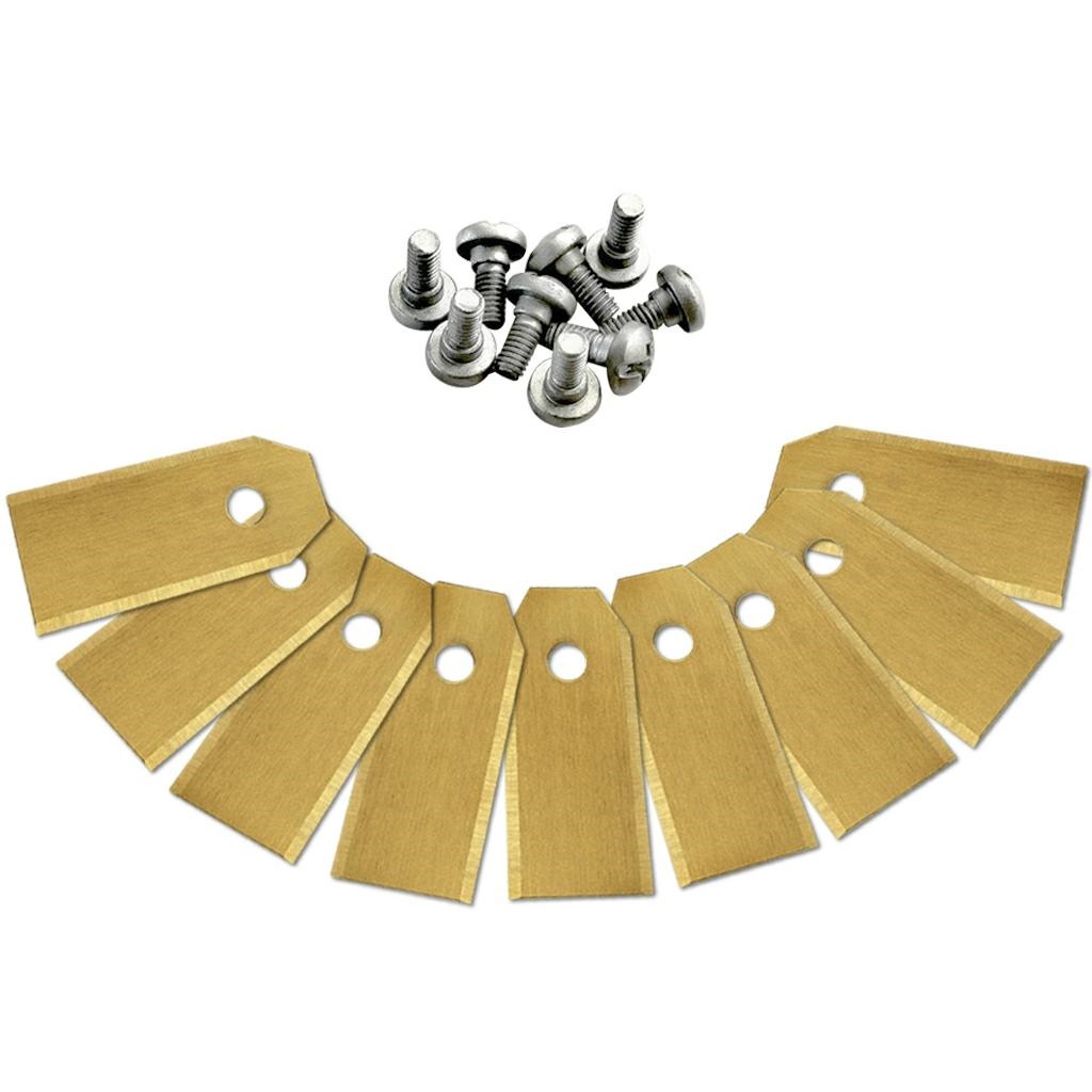 KIT 30 LAME IN TITANIO PER ROBOT RASAERBA Silenio Automower Rob 0.75mm