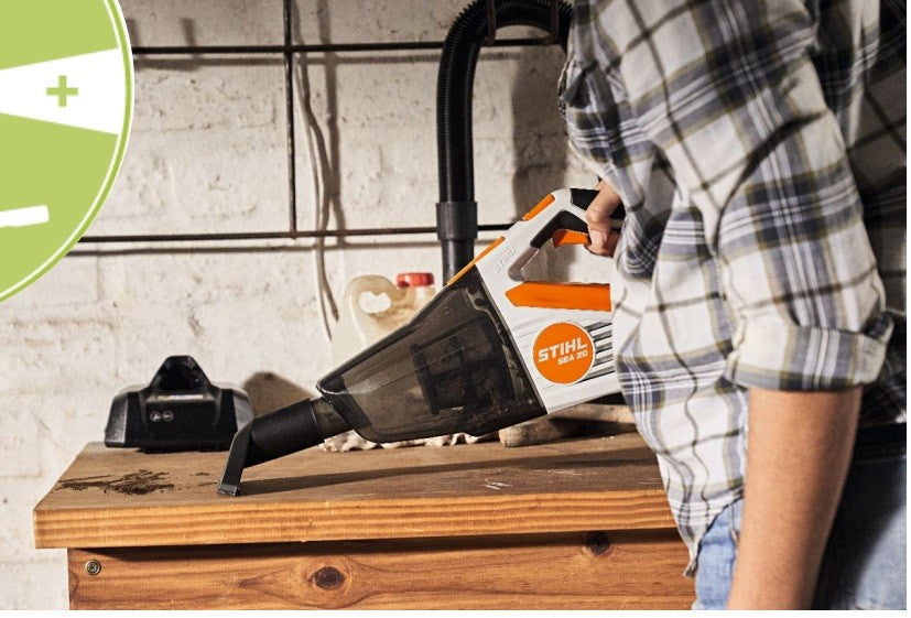 ASPIRATORE MANUALE A BATTERIA ORIGINALE STIHL SEA 20 CON BATTERIA E CARICABATTERIE