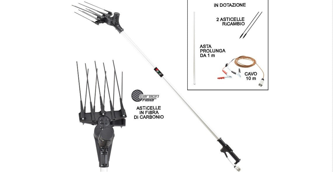 Abbacchiatore olive a batteria BALEX 12V con asta da 210 cm