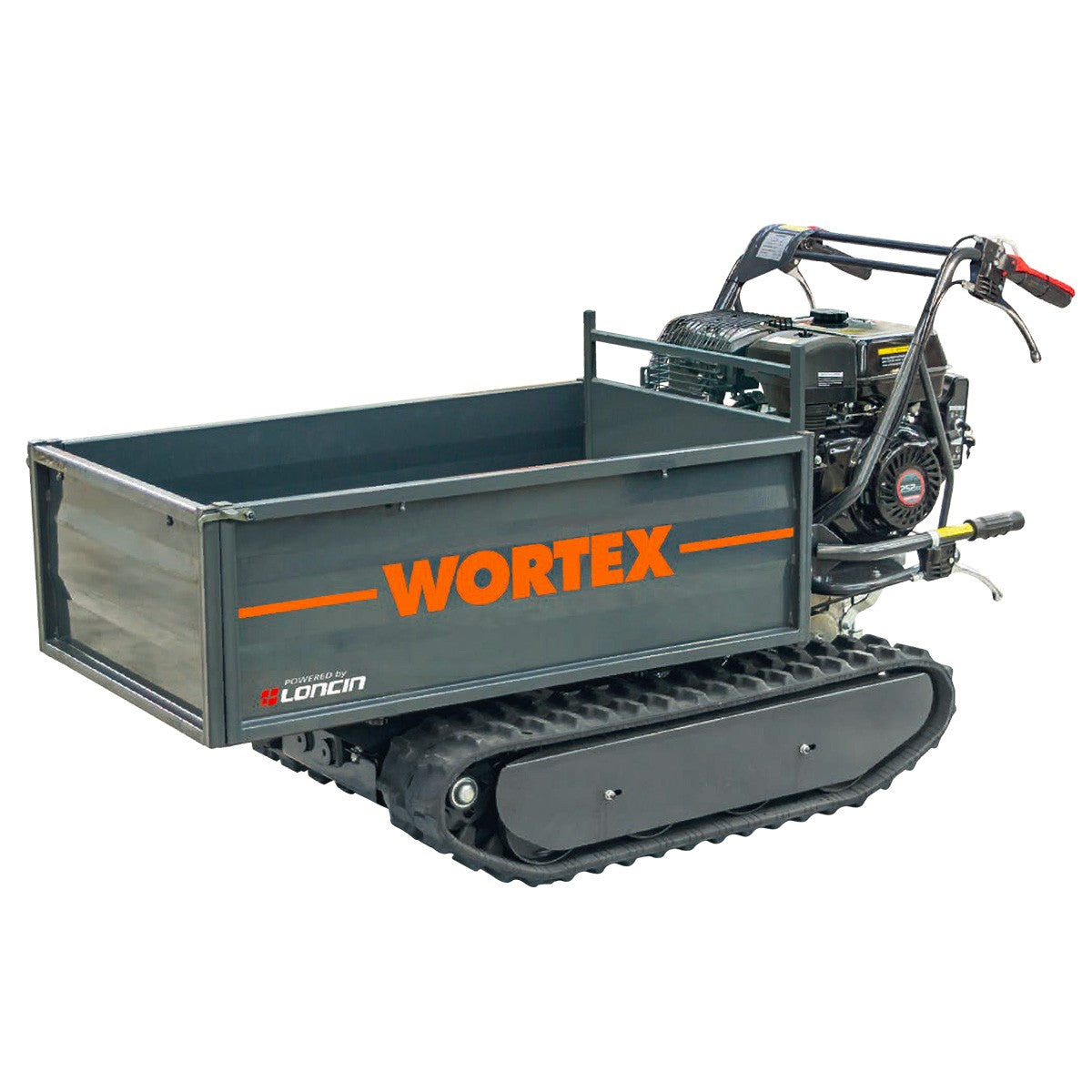 MOTOCARRIOLA CINGOLATA PROFESSIONALE WORTEX SFL 500 MOTORE LONCIN G252 8HP BENZINA
