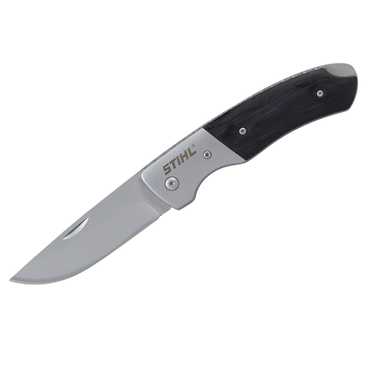 IDEA REGALO - COLTELLINO TASCABILE NERO ORIGINALE STIHL LAMA 8cm