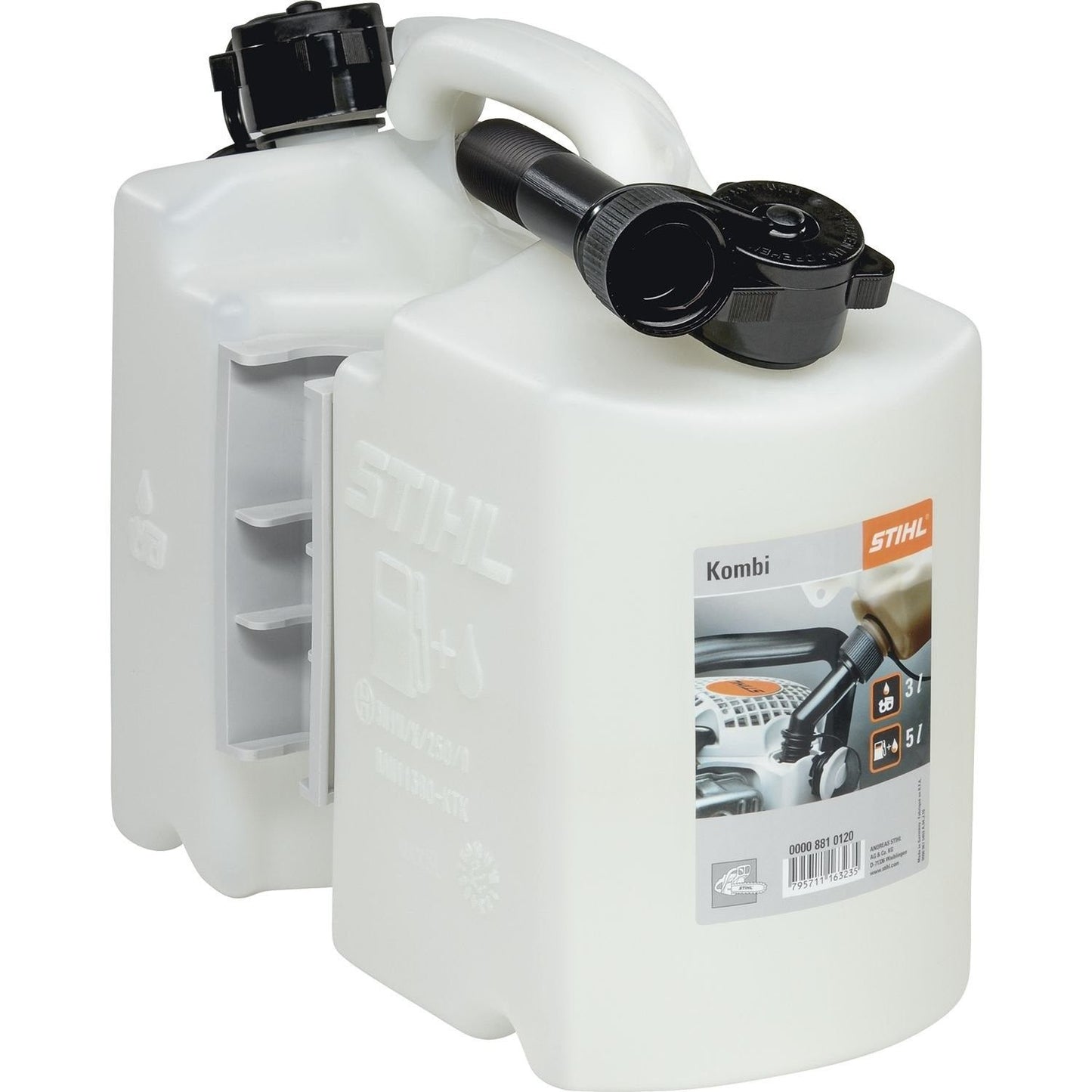 TANICA COMBINATA TRASPARENTE ORIGINALE STIHL 5L CARBURANTE + 3L OLIO CATENA