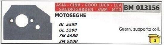 GUARNIZIONE SUPPORTO FLANGIA TERMICA MOTOSEGA ZENOAH KOMATSU GL4500 GL5200