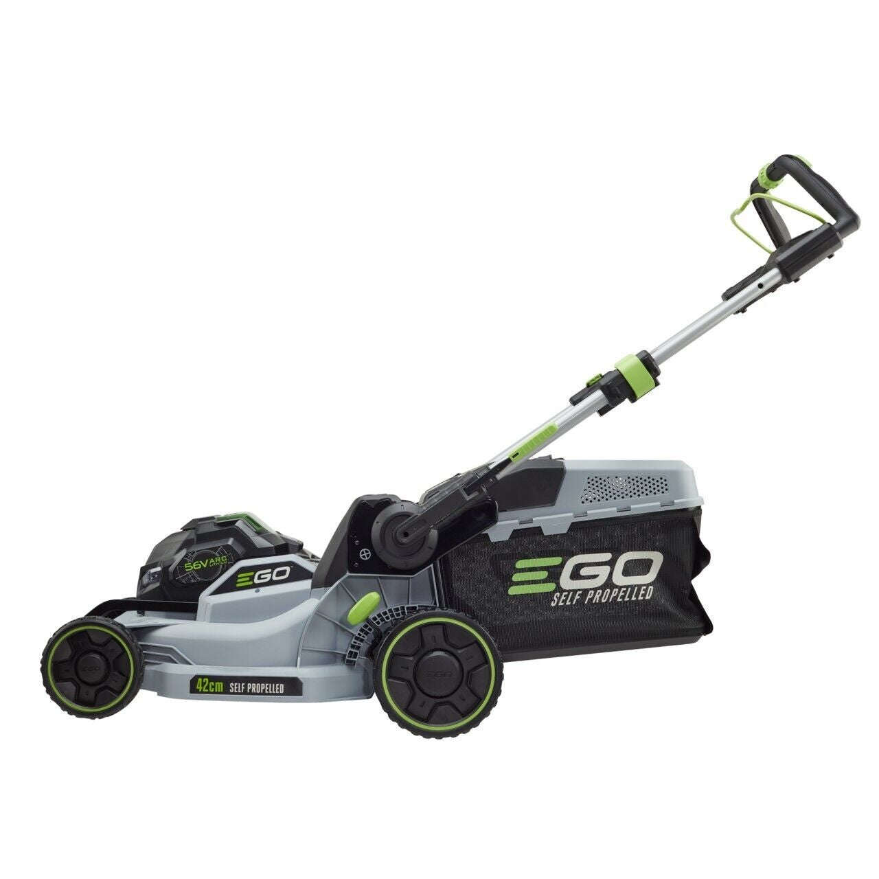 Tosaerba rasaerba a batteria professionale Ego trazionato + Mulching + Batteria