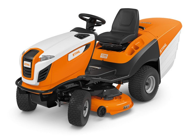 Potente Trattorino rasaerba professionale con cesto di raccolta Originale STIHL RT 5112 Z
