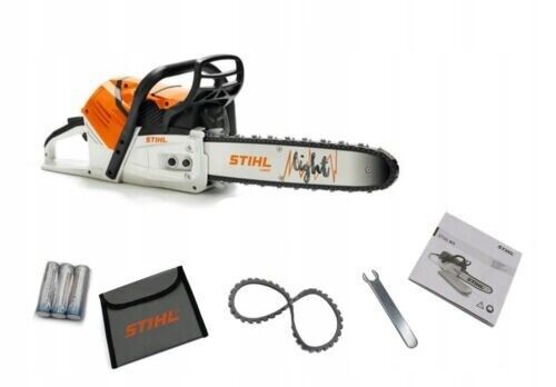 MOTOSEGA GIOCATTOLO ORIGINALE STIHL 3+ con rumore e catena girevole, idea regalo 500i