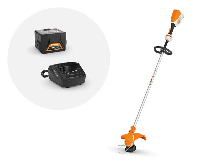 Decespugliatore a batteria Originale Stihl FSA 60R con batteria AK 20 e caricatore AL 101