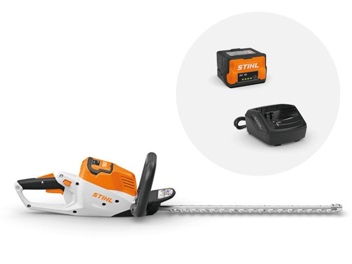 Tagliasiepi tosasiepe a batteria Originale Stihl HSA 50 con batteria AK 10 e caricabatteria AL 101